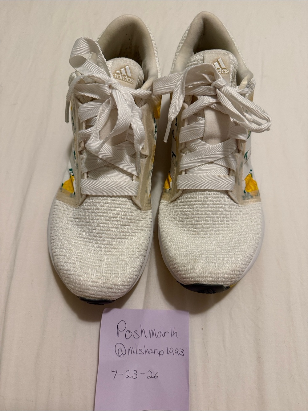 Adidas Edge Lux 4 Running Shoes in Yellow Floral Print sz 9